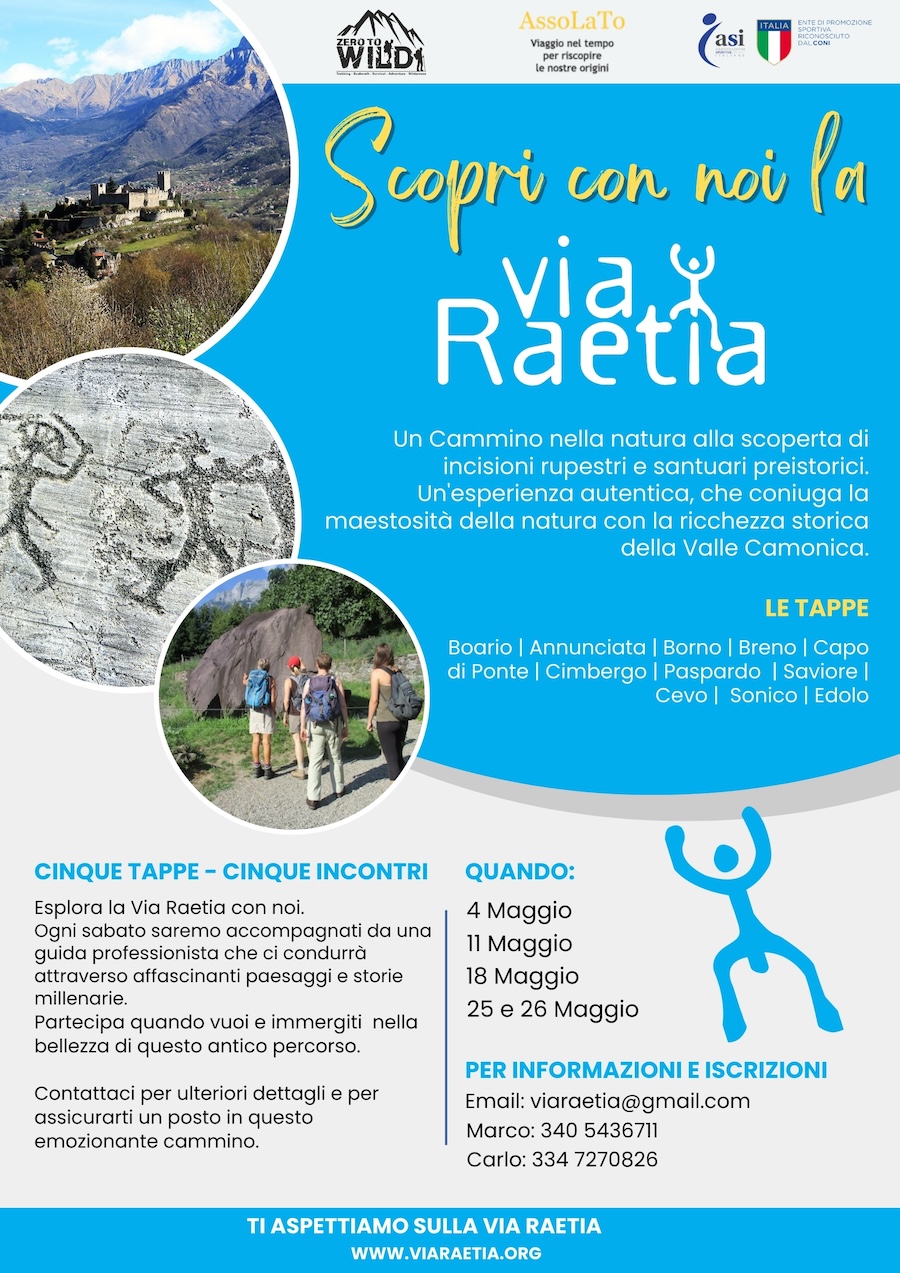 Scopri con noi la Via Raetia in Valle Camonica